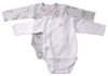 זוג בגדי גוף מעטפת לתינוק עם שרוול ארוך 100% כותנה במידה 0-3 - פופסיקל