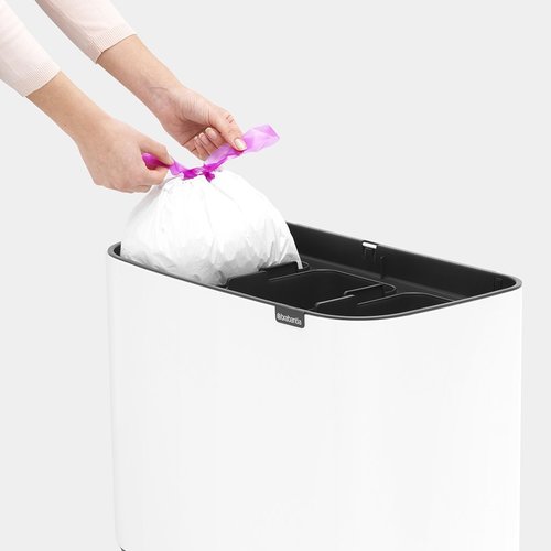 BO טאץ פח הפרדה 11+23 ליטר לבן Brabantia