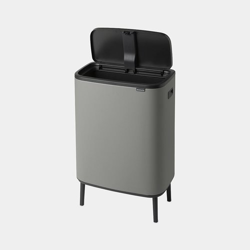 פח טאץ 60 ליטר, אפור בטון מינרלי ברבנטיה | Brabantia BO 
