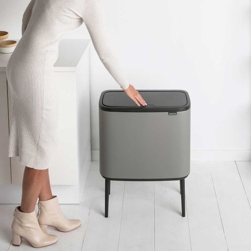 BO פח טאץ 36 ליטר, אפור בטון מינרלי Brabantia 