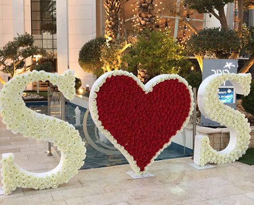 אותיות פרחים + סלואו + מגנטים