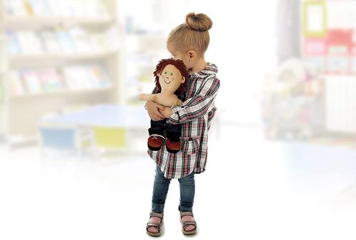 בובת כפתורים רכה 44 ס