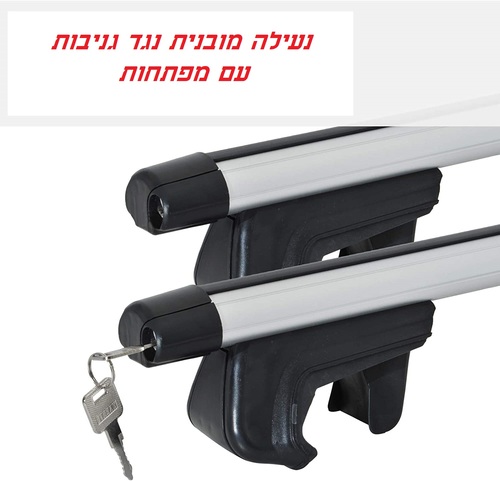 גגון אלומיניום טבעי עם מנעול מובנה דגם R אורך 135 ס