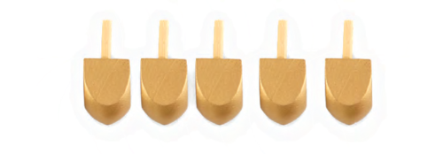 סביבון עץ זהב- 5 יח'