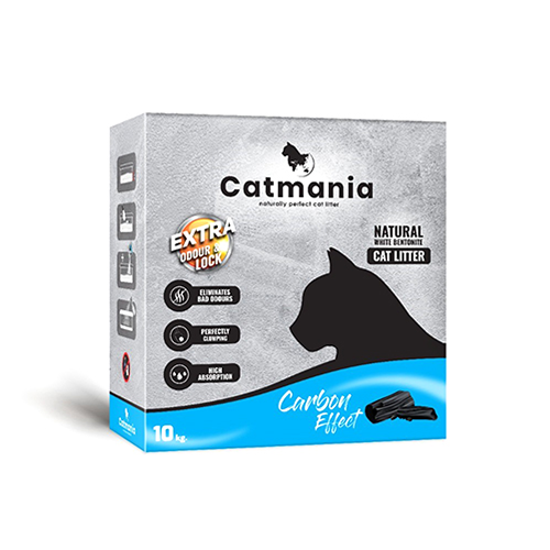 חול לחתולים מתגבש קטמאניה עם אפקט הפחם 10 ק"ג Catamania cat litter