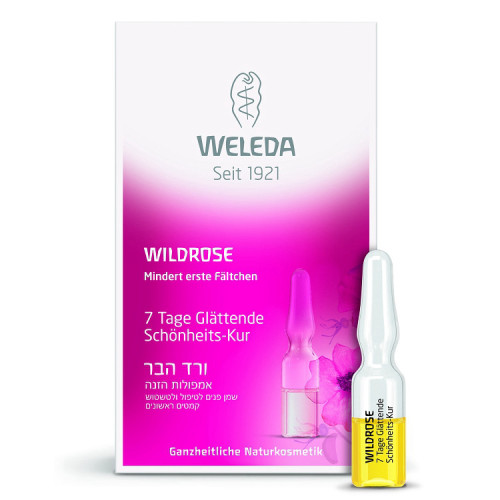 ורד הבר 7 ימים אמפולות לטיפוח עור הפנים Weleda Wild Rose 7 Days וולדה