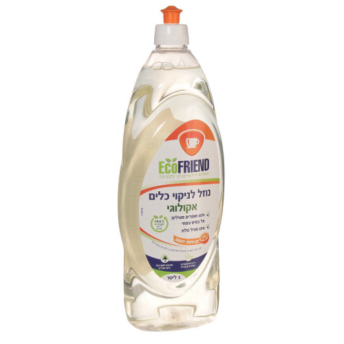נוזל כלים אקולוגי בניחוח תפוז 1 ליטר EcoFriend