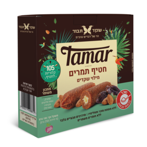 6 חטיפי תמרים במילוי חמאת שקדים