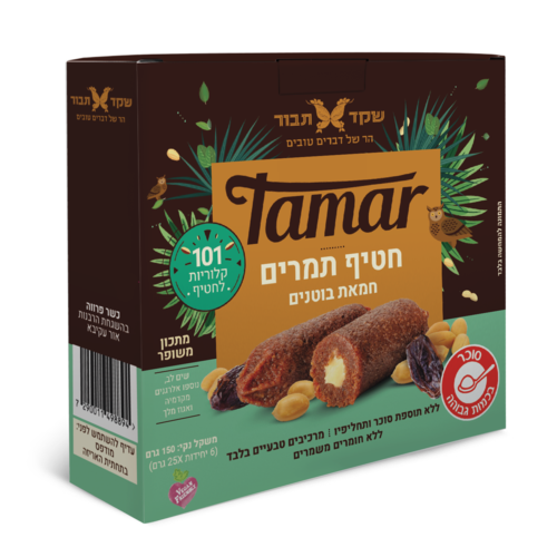 6 חטפי תמר במילוי חמאת בוטנים