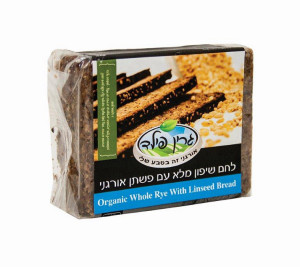 לחם אורגני שיפון מלא ופישתן