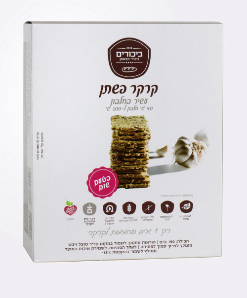 קרקר פשתן שום