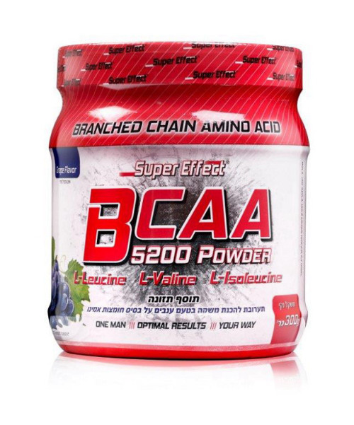 חומצות אמינו BCAA מבית Super Effect בטעם ענבים 300 גרם שקדיה מוצרי טבע