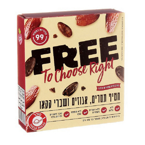 קקאו ושברי אגוז תמר פרי
