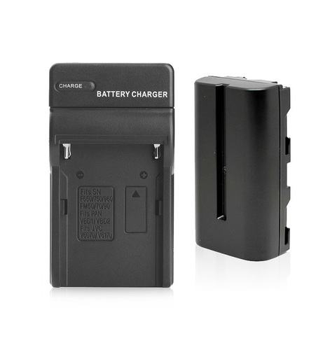 קיט סוללה ומטען חליפיים Sony NP-F550 + Charger DC-E8A