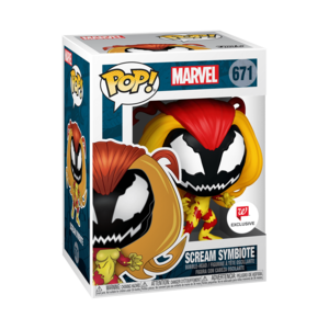 POP Marvel: Marvel- Scream Symbiote אקסקלוסיבי מדבקה כסופה Funko