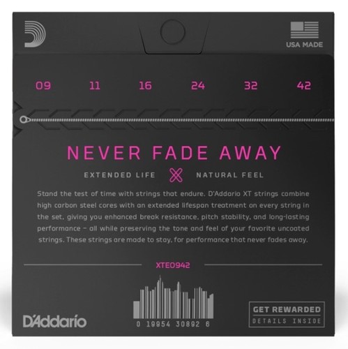 זוית נוספת D'Addario XTE0942 Nickel Plated Steel