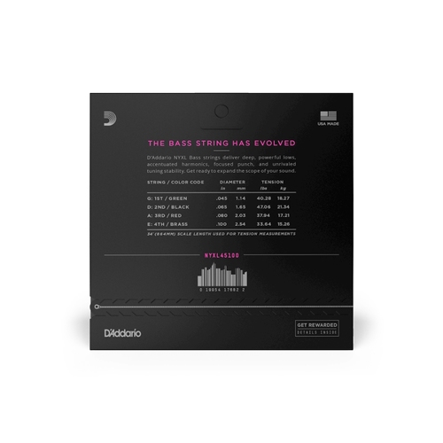 זוית נוספת D'Addario NYXL45100 Nickel Round Wound