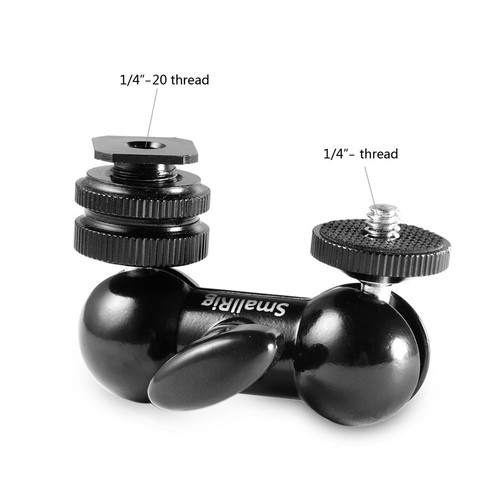 SmallRig 1135 זרוע עם ראש כפול וחיבור לCold shoe