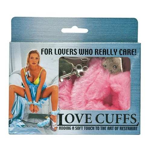 אזיקי פרווה איכותיים צבע ורוד NMC - Love Cuffs 