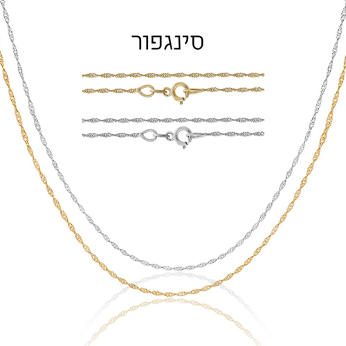 שרשרת ותליון שם מזהב 14K