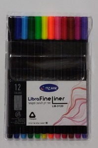 טושים חוד דק לעיצוב מקצועי אומגה - סט 12 גוונים