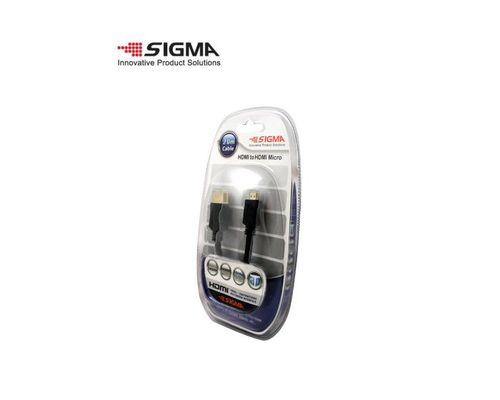 כבל HDMI mini מצופה זהב 2 מטר SIGMA בבליסטר