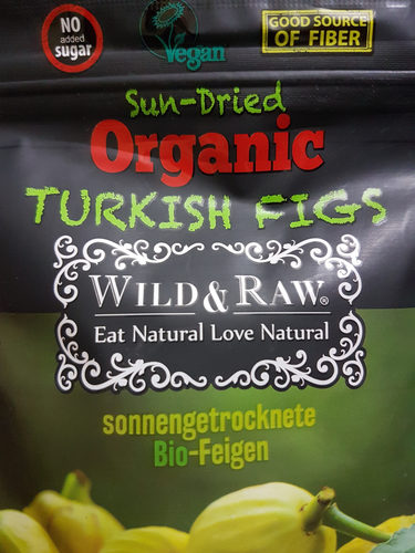 תאנים קטנות אורגניות מיובשות בשמש  170 גרם   WILD & RAW 