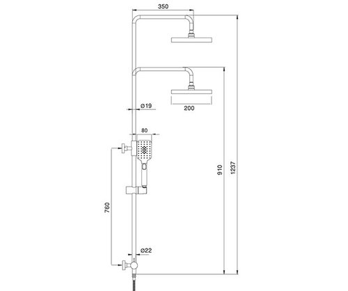 ערכת מקלחת משולבת 801752 אוטופיה כרום חמת