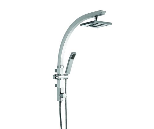 ערכת מקלחת משולבת 801756 טרפז כרום חמת