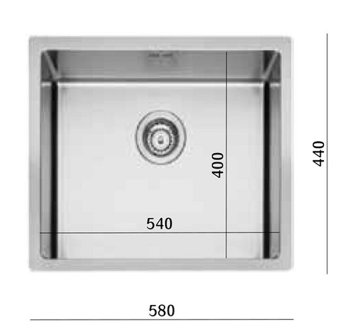 כיור מטבח נירוסטה AQUATOP נטורליס 58