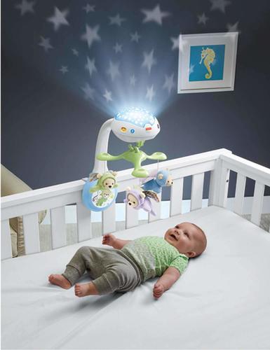 מובייל פרפרים עם שלט ומקרן תקרה פישר פרייס fisher-price 