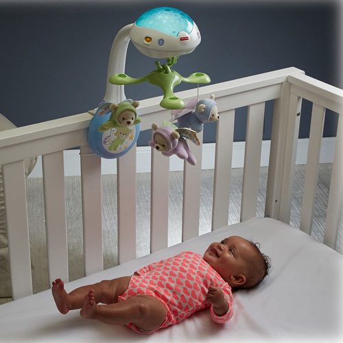 מובייל פרפרים עם שלט ומקרן תקרה פישר פרייס fisher-price 