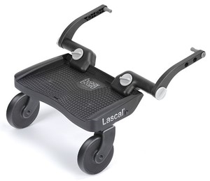 טרמפיסט לעגלה BuggyBoardMini עם קשירה במצב מורם - שחור/אפור