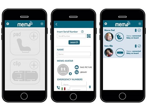 Memo Pad - פד בטיחות למניעת שכחת ילדים ברכב בטכנולוגיית BT עם אפליקציה יעודית