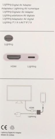מתאם לאייפון Lightning to HDMI Digital AV Adapter