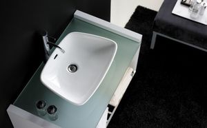 כיור מונח אנאבל Anabel לבן מבריק BATHCO ספרד