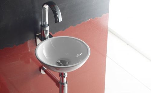 כיור מונח עגול מון Moon לבן מבריק BATHCO ספרד