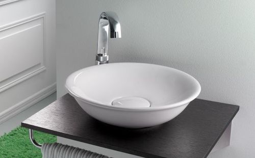 כיור מונח עגול קוואנסה Cuenca לבן מבריק BATHCO ספרד