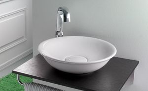 כיור מונח עגול קוואנסה Cuenca לבן מבריק BATHCO ספרד