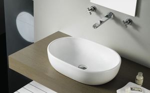 כיור מונח טולוסה Toulouse לבן מבריק BATHCO ספרד
