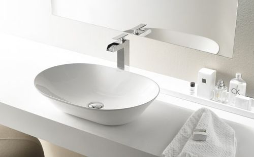כיור מונח ניוטולוז New Toulouse לבן מבריק BATHCO ספרד