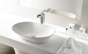 כיור מונח ניוטולוז New Toulouse לבן מבריק BATHCO ספרד