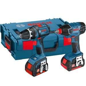 סט נטען 18V אימפקט + מברגה/מקדחה + 2 סוללות BOSCH GG8 BRUSHLESS 4Ah