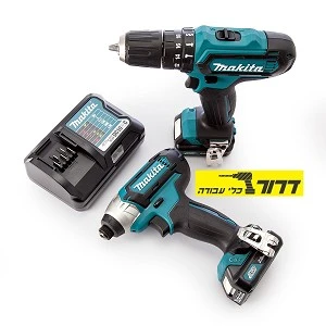 סט נטען 12V מברגת אימפקט + מברגה רוטטת + 2 סוללות MAKITA CLX228CX2 1.5Ah 