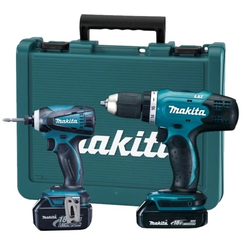 סט נטען 18V אימפקט + מברגה/מקדחה + 2 סוללות MAKITA DLX2022YX1 1.5Ah