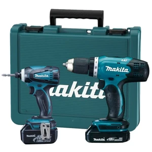 סט נטען 18V אימפקט + מברגה/מקדחה + 2 סוללות MAKITA DLX2022YX1 1.5Ah