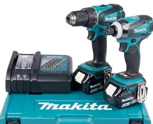 סט נטען 18V אימפקט + מברגה/מקדחה + 2 סוללות MAKITA DLX2246MX1 4Ah