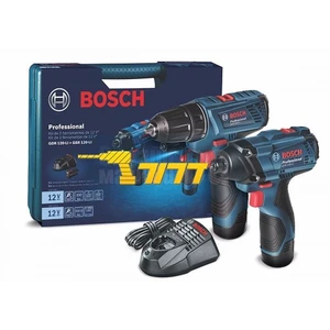 סט נטען 12V אימפקט + מברגה/מקדחה + 2 סוללות BOSCH 19F0.002 1.5AH