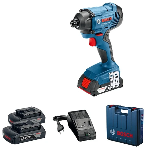 מברגה/אימפקט נטענת + 2 סוללות BOSCH GDR 180-LI 3Ah