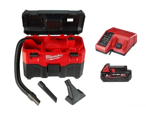 שואב אבק יבש/רטוב 18V + סוללה 2.0AH